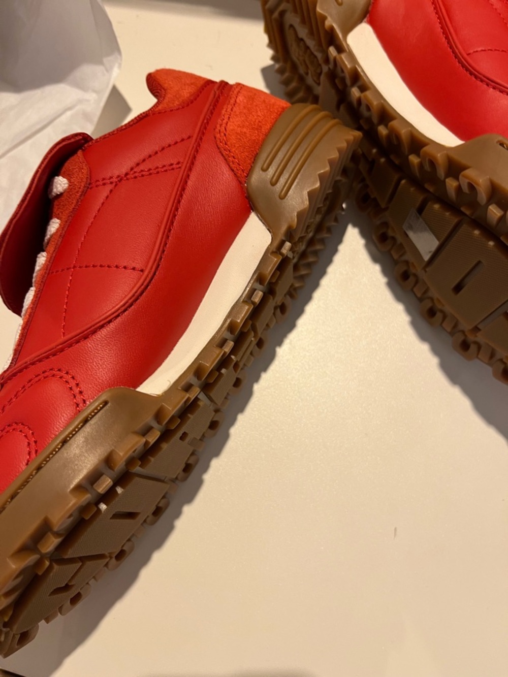 Coach women’s Match Leather and Suede Sneakers red 5/5.5 - Picture 13 of 14
